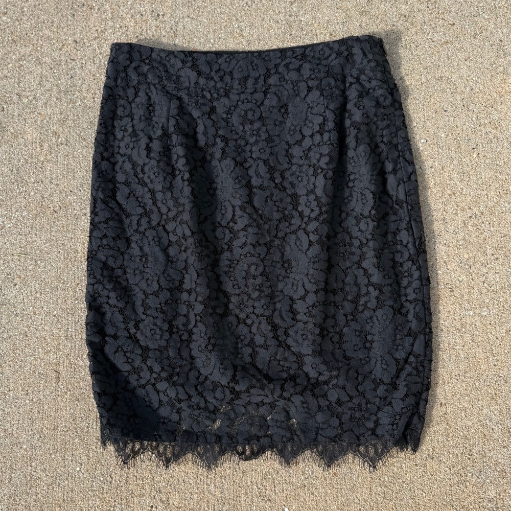 Wells Grace Black Lace Skirt - Size S